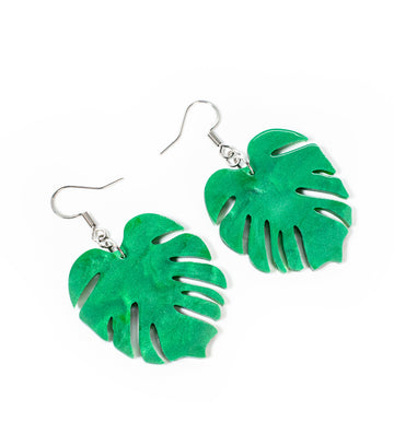 Electric Leaf Earrings
