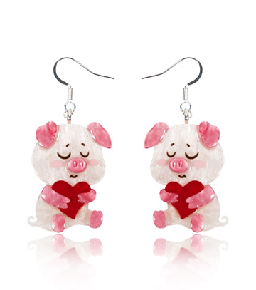 Heart-Full Piggy Earrings