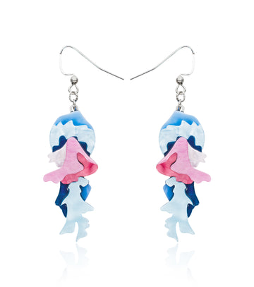 Floating Ballerina Jellyfish Earrings For Ocean