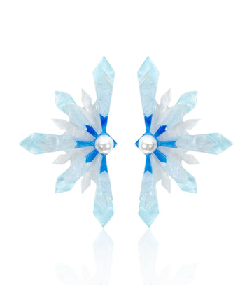 Snowflake Earrings Christmas Statement Jewelry for Women - Novelty Art Jewelry