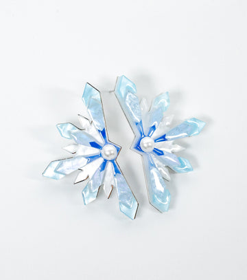 Snowflake Earrings Christmas Statement Jewelry for Women - Novelty Art Jewelry