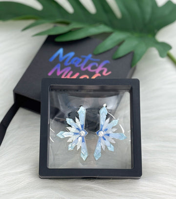 Snowflake Earrings Christmas Statement Jewelry for Women - Novelty Art Jewelry