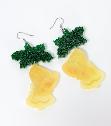 Jingle Bell Earrings Christmas Statement Jewelry for Women - Novelty Art Jewelry