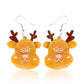 Reindeer Earrings Christmas Statement Jewelry for Women - Novelty Art Jewelry