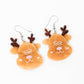 Reindeer Earrings Christmas Statement Jewelry for Women - Novelty Art Jewelry