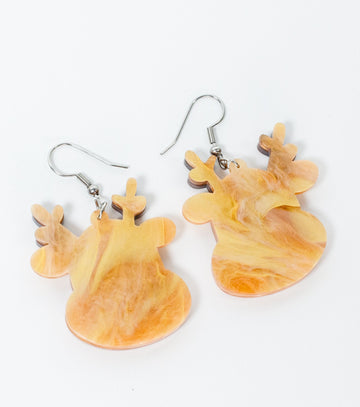 Reindeer Earrings Christmas Statement Jewelry for Women - Novelty Art Jewelry