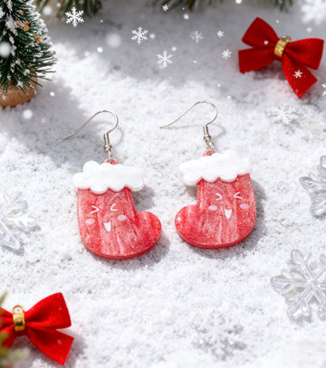 Toe-tally Happy Stockings Earrings