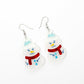 Snowman Earrings Christmas Statement Jewelry for Women - Novelty Art Jewelry