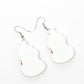 Snowman Earrings Christmas Statement Jewelry for Women - Novelty Art Jewelry
