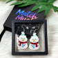 Snowman Earrings Christmas Statement Jewelry for Women - Novelty Art Jewelry
