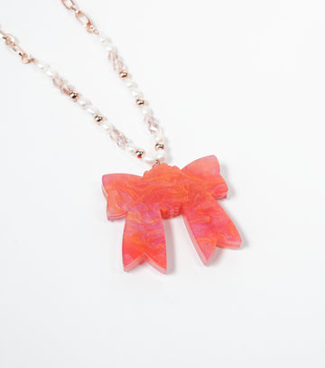 Sweetheart's Gift Bow Necklace