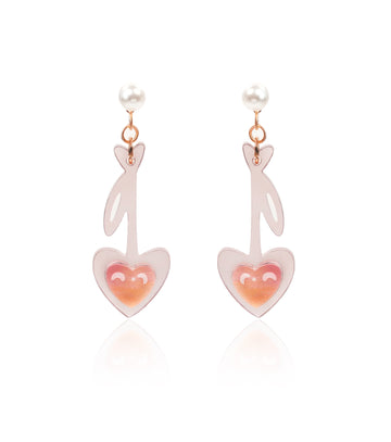 Mirrored Heart-Glow Key Earrings