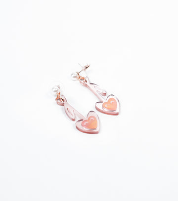 Mirrored Heart-Glow Key Earrings