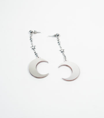 Mirror Moon & Star Earrings