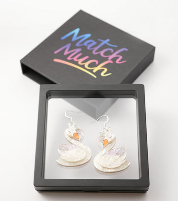 Moonlight White Swan Earrings