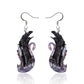 Midnight Ink Swan Earrings
