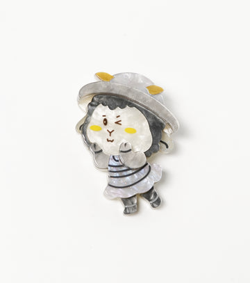 Sailor Stripe Goat Brooch