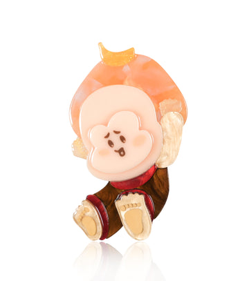 Peachy Keen Monkey Brooch