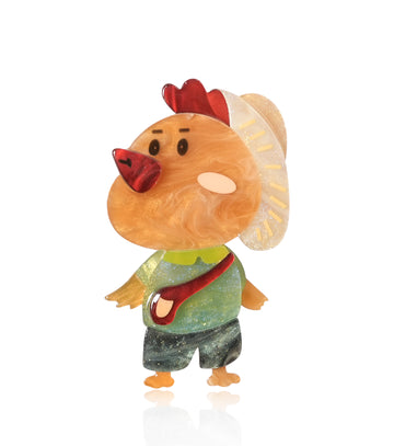 Country Crooner Rooster Brooch