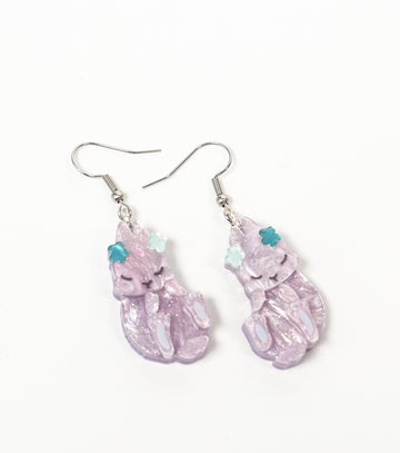 Egg-stra Lazy Bunny Earrings