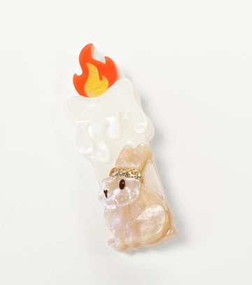Candlelit Bunny Brooch