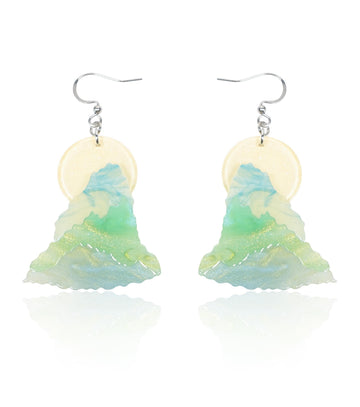 Moon Over Jade Mountains Earrings