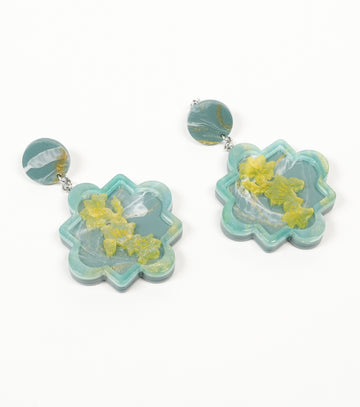 ade Window Spring Blooms Earrings For Oriental style