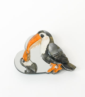 Mirror-Loving Toucan Brooch