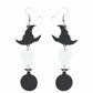 Wizard Skeleton Earrings Acrylic Resin Halloween Statement Jewelry for Women - Novelty Art Jewelry