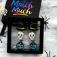 Wizard Skeleton Earrings Acrylic Resin Halloween Statement Jewelry for Women - Novelty Art Jewelry