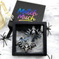 Bat Skeleton Earrings Acrylic Resin Halloween Statement Jewelry for Women - Novelty Art Jewelry