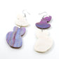Wizard Cat Earrings Acrylic Resin Halloween Statement Jewelry for Women - Novelty Art Jewelry