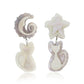 Star Moon Cat Earrings Acrylic Resin Halloween Statement Jewelry for Women - Novelty Art Jewelry