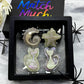 Star Moon Cat Earrings Acrylic Resin Halloween Statement Jewelry for Women - Novelty Art Jewelry