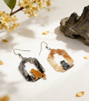 Purr-fectly Mismatched Earrings