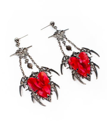 The Forbidden Heart earrings For Halloween