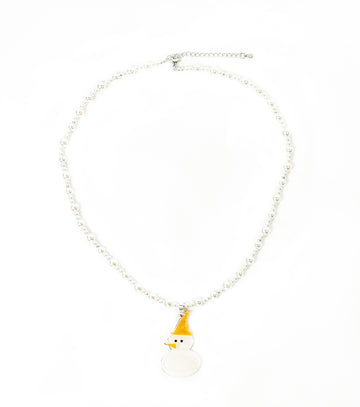 Pearly Snow-Pal Necklace