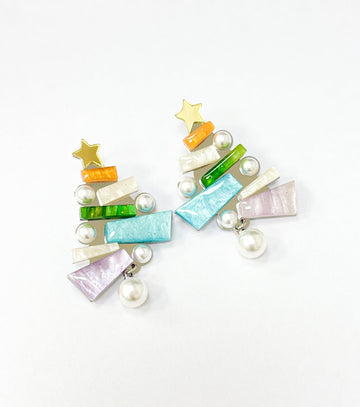 Christmas Tree Earrings Christmas Statement Jewelry for Women - Novelty Art Jewelry