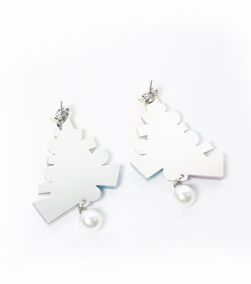 Christmas Tree Earrings Christmas Statement Jewelry for Women - Novelty Art Jewelry