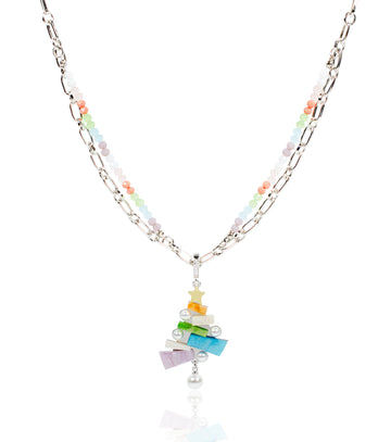 Topsy-Turvy Tree Pearl Necklace