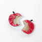 Red Apple Earrings Christmas Statement Jewelry for Women - Novelty Art Jewelry