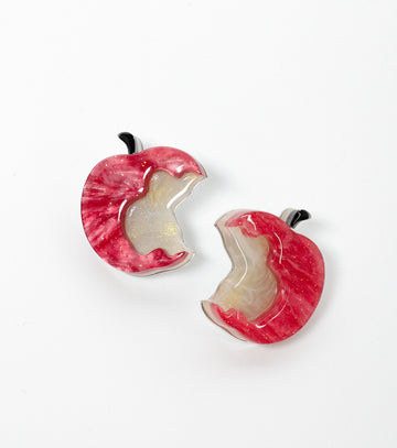 "Cheeky Apple Nibbles" Earrings