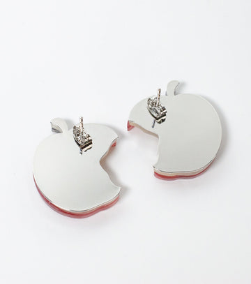 Red Apple Earrings Christmas Statement Jewelry for Women - Novelty Art Jewelry