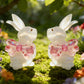 Giant Bow Bunny Earrings