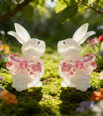 Giant Bow Bunny Earrings