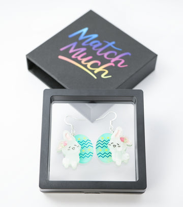 Cheery Egg-Hold Bunny Earrings