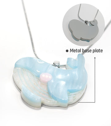 Whale Necklace Ocean Acrylic Resin Statement Jewelry for Women - Novelty Art Jewelry