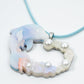 Dolphin Heart Necklace Ocean Acrylic Resin Statement Jewelry for Women - Novelty Art Jewelry