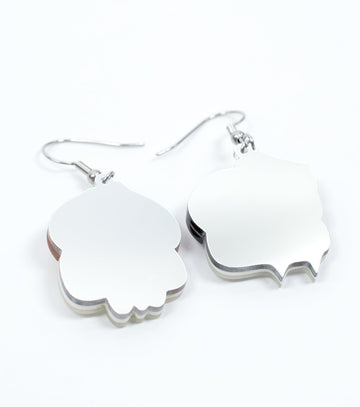 Cat Pumpkin on Ghost Earrings Acrylic Resin Halloween Statement Jewelry for Women - Novelty Art Jewelry